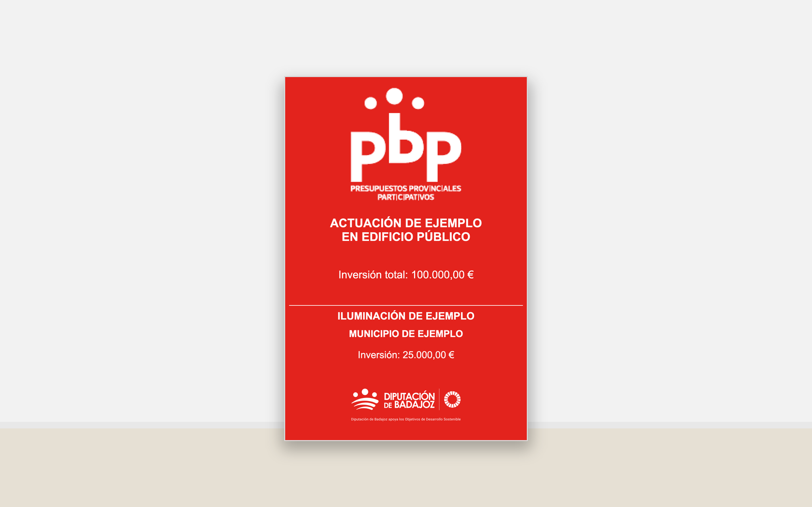 Ejemplo contextual de Presupuestos Provinciales Participativos Diputación de Badajoz