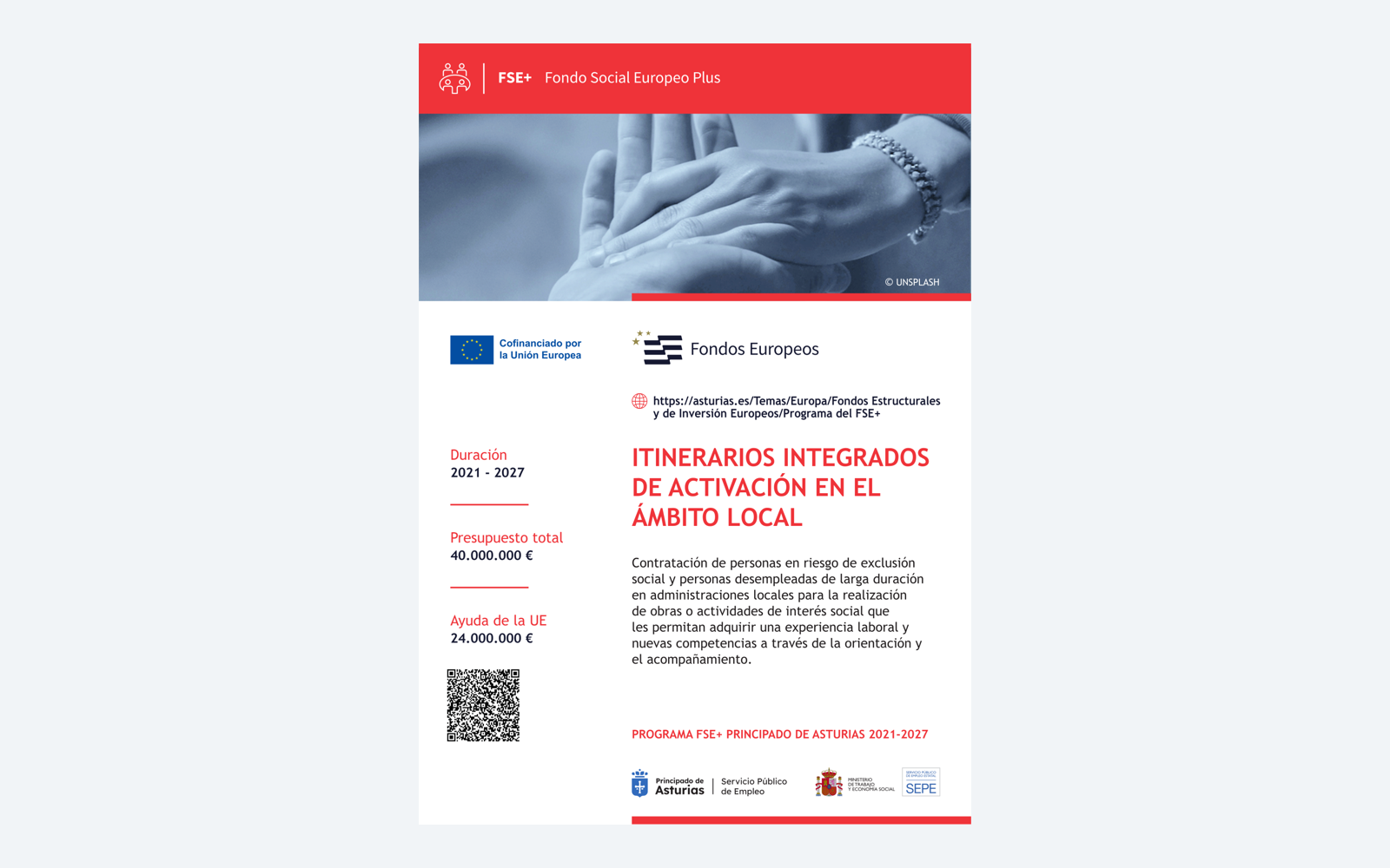 Ejemplo contextual de Cartel de Planes de Empleo de Asturias 2026–2027