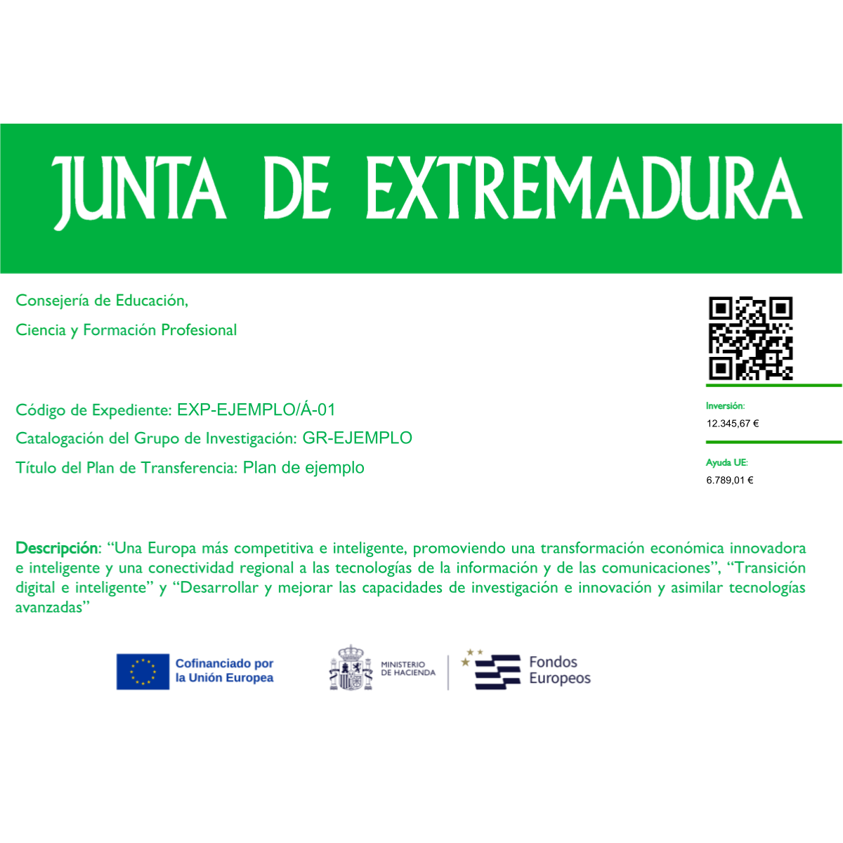 Cartel plano: Cartel DR25 para difusión de resultados Extremadura 2025