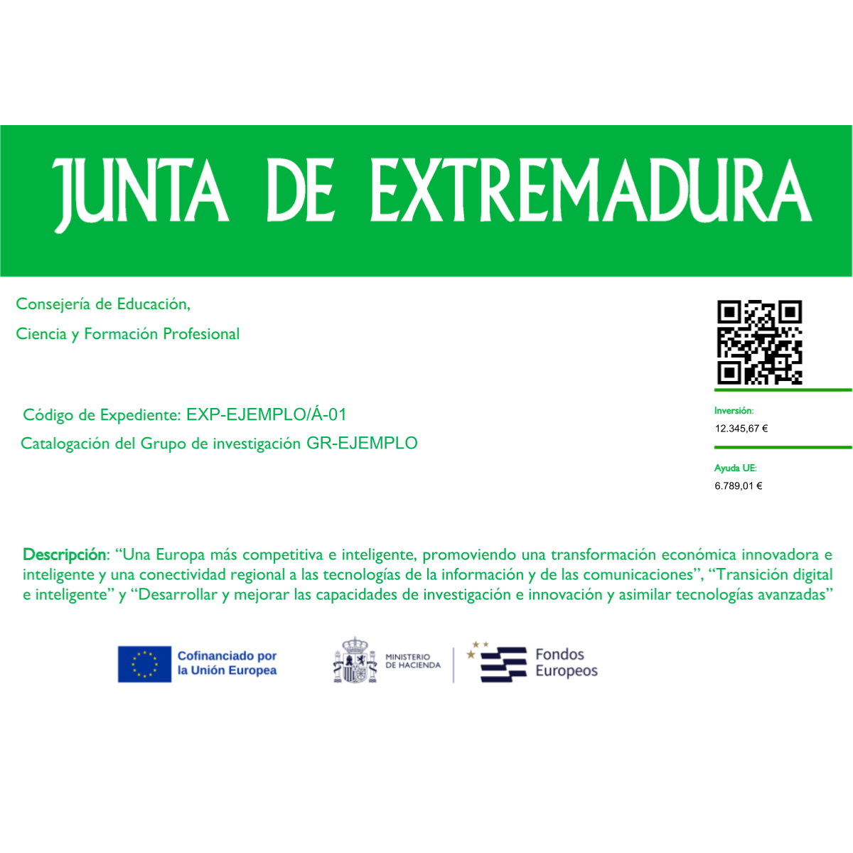 Cartel plano: Cartel GR24 para grupos de investigación Extremadura 2024