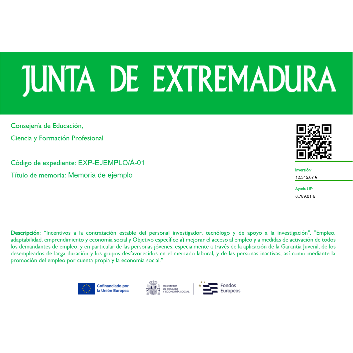 Cartel plano: Cartel PD24 para ayudas predoctorales Extremadura 2024