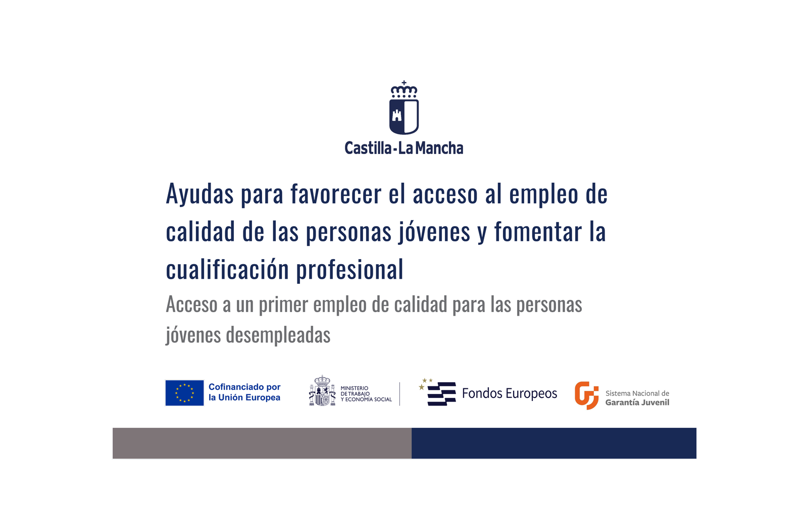 Ejemplo contextual de Cartel del empleo joven de calidad de Castilla-La Mancha 2026