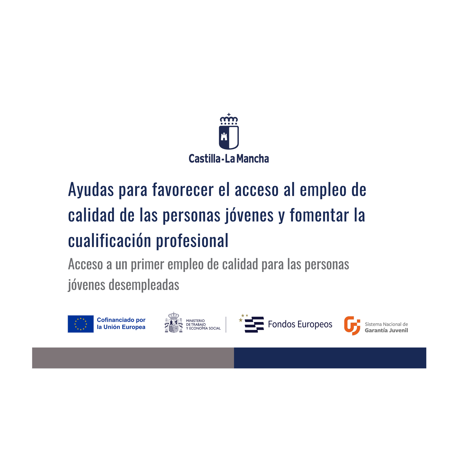 Cartel del empleo joven de calidad de Castilla-La Mancha 2026