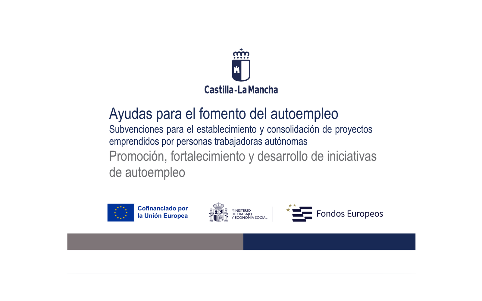 Ejemplo contextual de Cartel de las ayudas al autoempleo de Castilla-La Mancha 2026