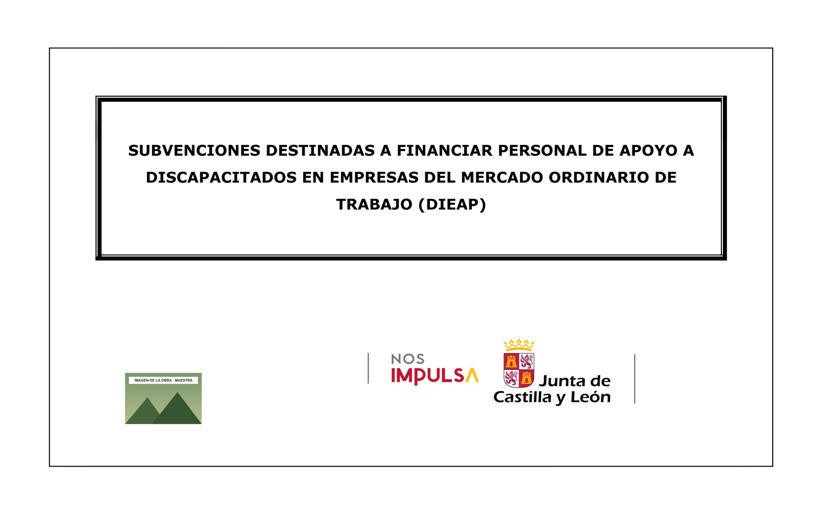Ejemplo contextual de Placa DIEAP apoyo a la discapacidad 2026 · CyL