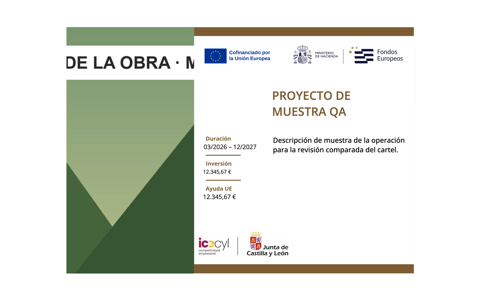 Ejemplo contextual de Cartel FTJ grandes empresas 2026 · Castilla y León