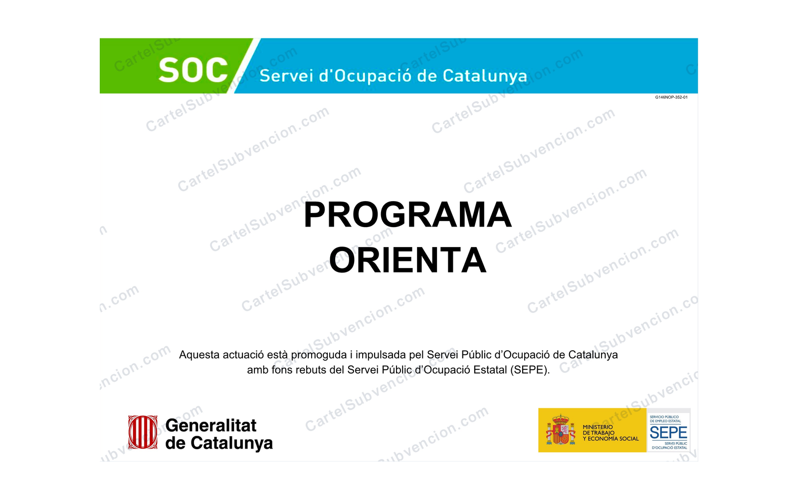 Ejemplo contextual de Cartel SOC Programa Orienta · convocatoria 2025
