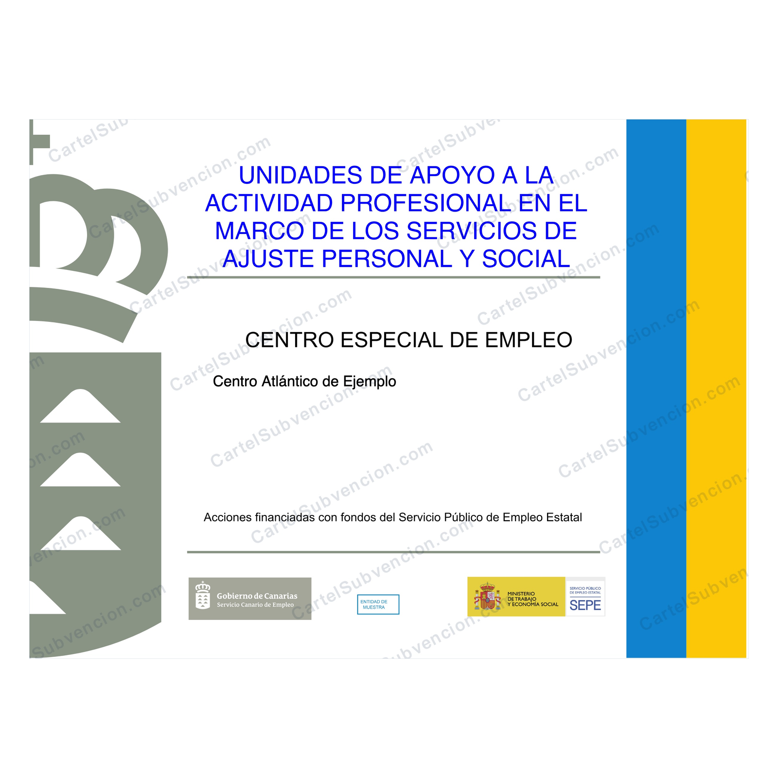 Cartel UAAP de Canarias · Unidades de Apoyo 2026