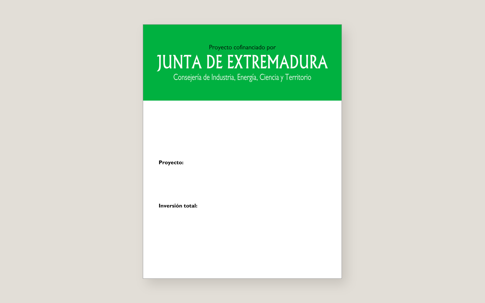 Ejemplo contextual de Cartel de integración del sector cooperativo agroalimentario Extremadura