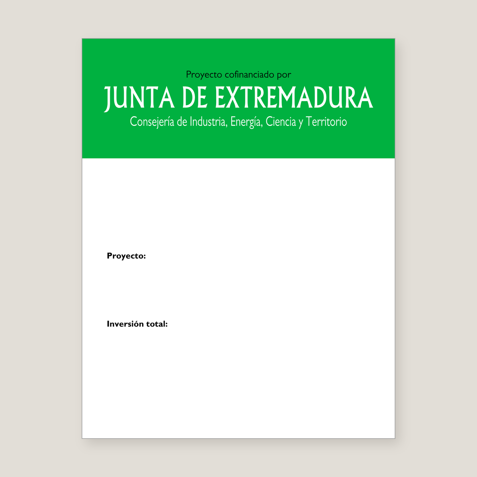 Cartel de integración del sector cooperativo agroalimentario Extremadura