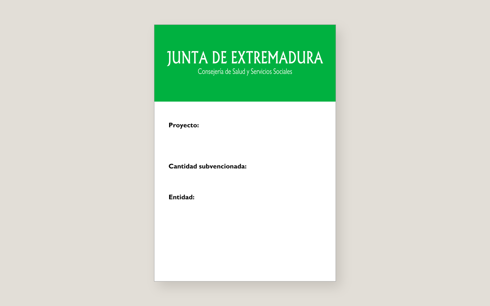 Ejemplo contextual de Cartel de ciudades saludables y sostenibles Extremadura