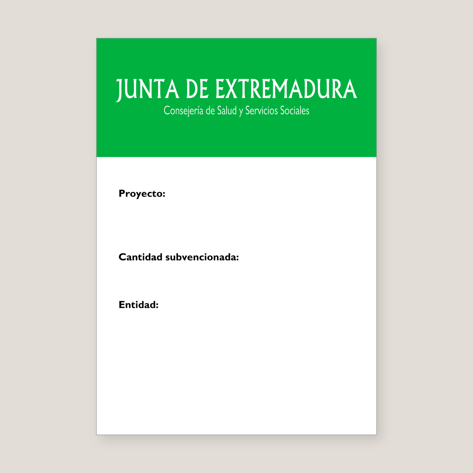 Cartel de ciudades saludables y sostenibles Extremadura