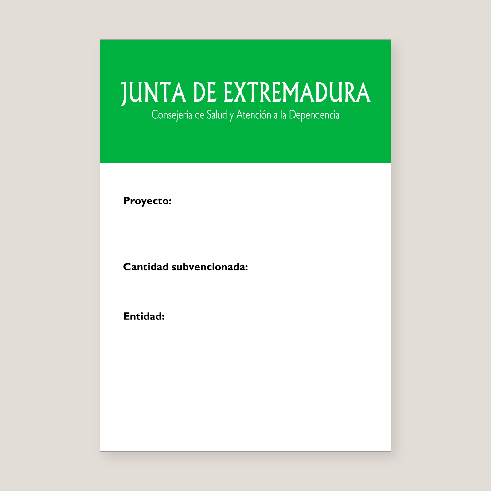 Cartel de proyectos de entidades de personas con enfermedad crónica Extremadura