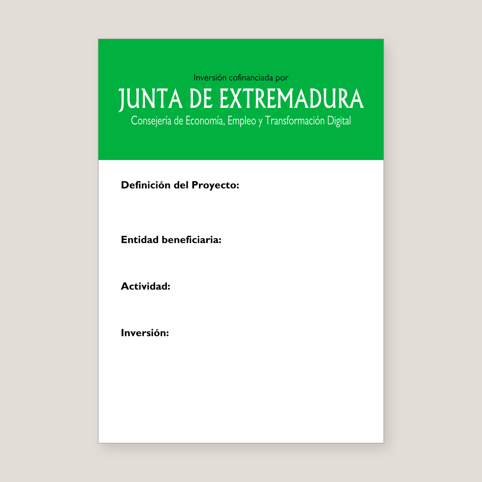 Cartel del asociacionismo comercial Extremadura