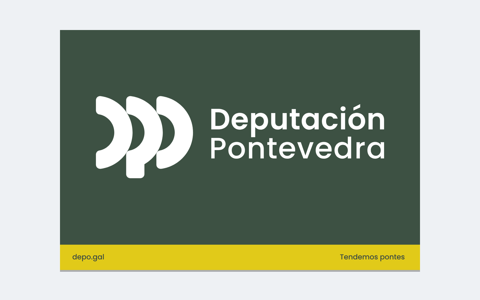 Ejemplo contextual de Cartel institucional da Deputación de Pontevedra