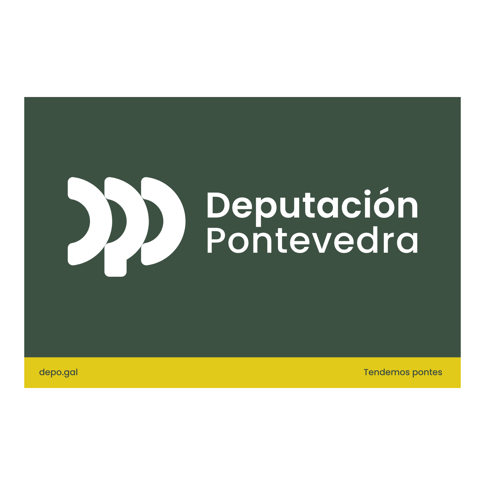 Cartel institucional da Deputación de Pontevedra