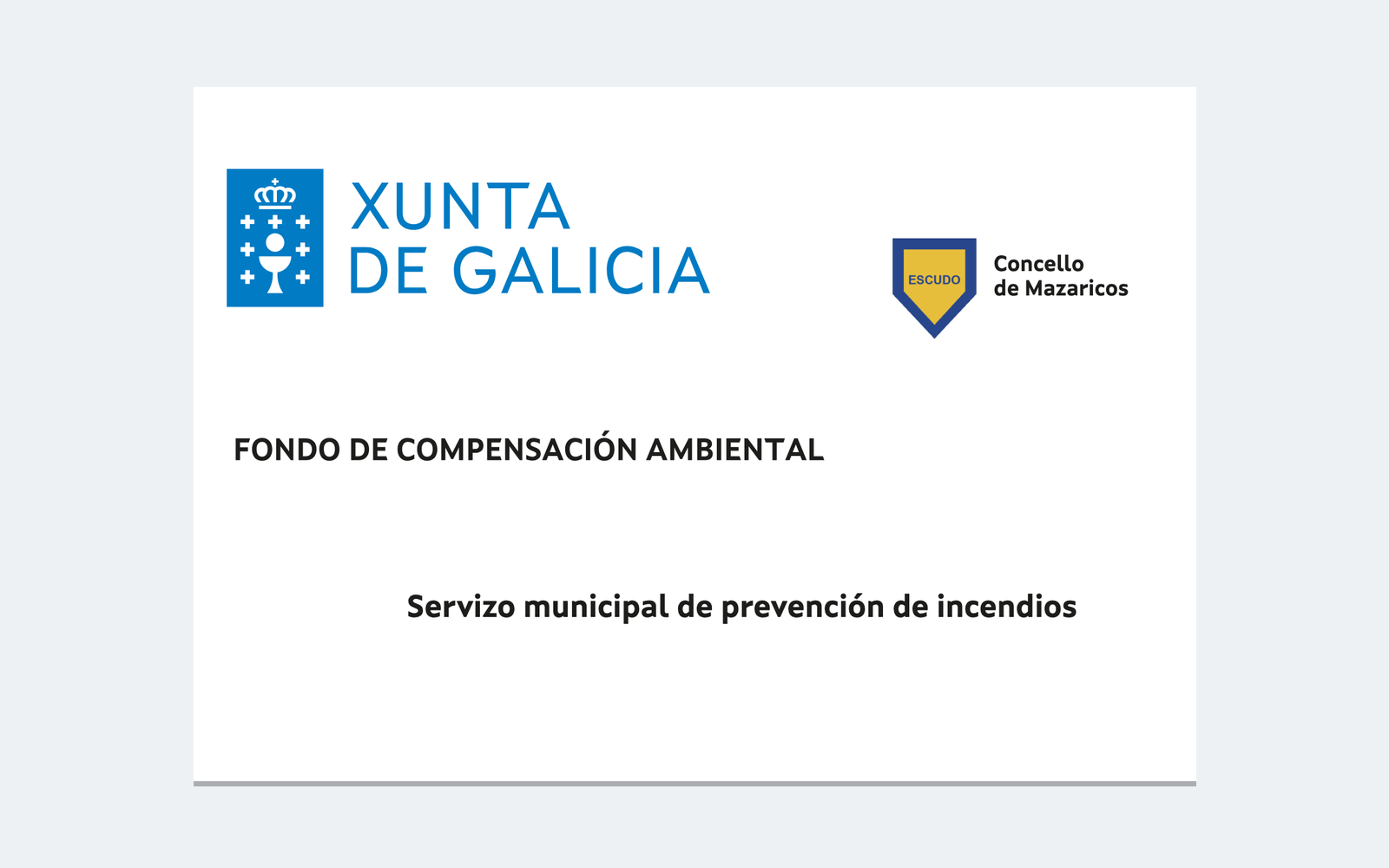 Ejemplo contextual de Rótulo de vehículos do Fondo de Compensación Ambiental · Xunta de Galicia