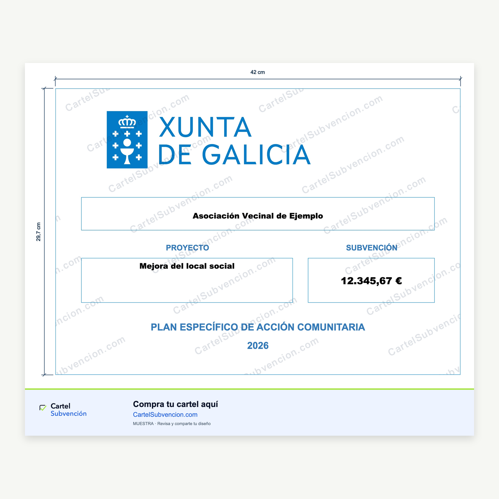 Cartel Plan de Acción Comunitaria Galicia 2026