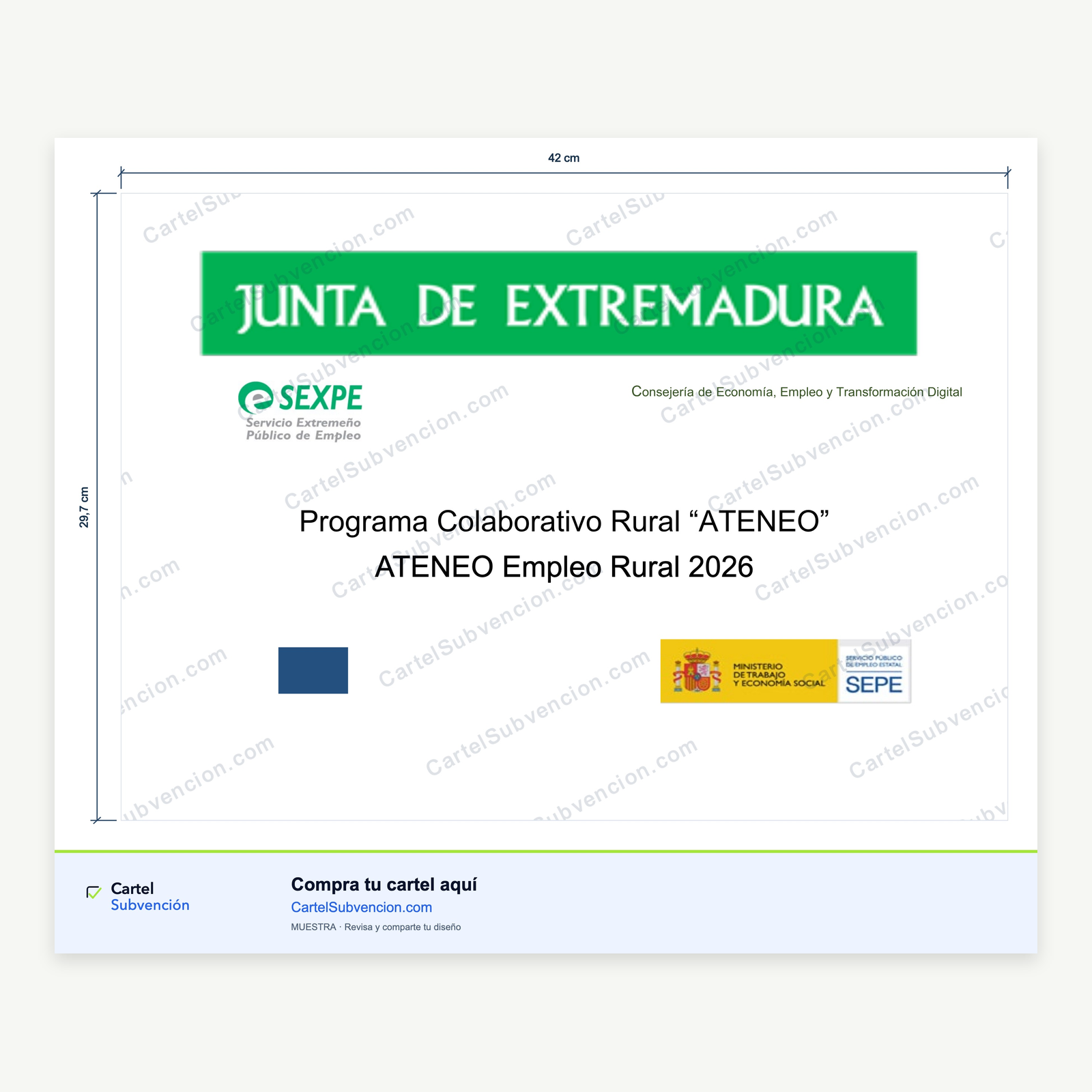 Cartel ATENEO Extremadura 2026 · Transferencias del Estado