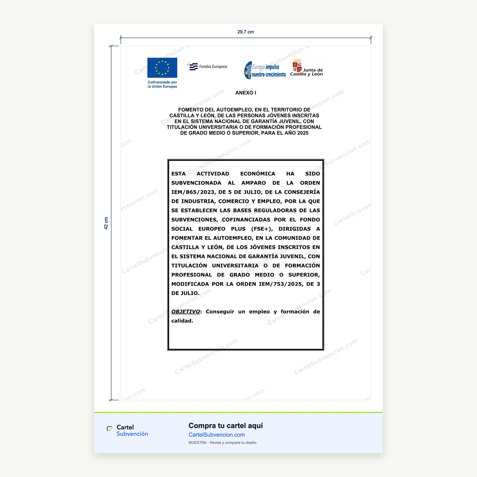 Cartel AUTEGRES Castilla y León 2025