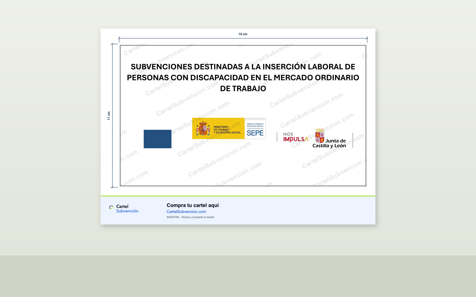 Ejemplo contextual de Cartel empleo y discapacidad Castilla y León 2026