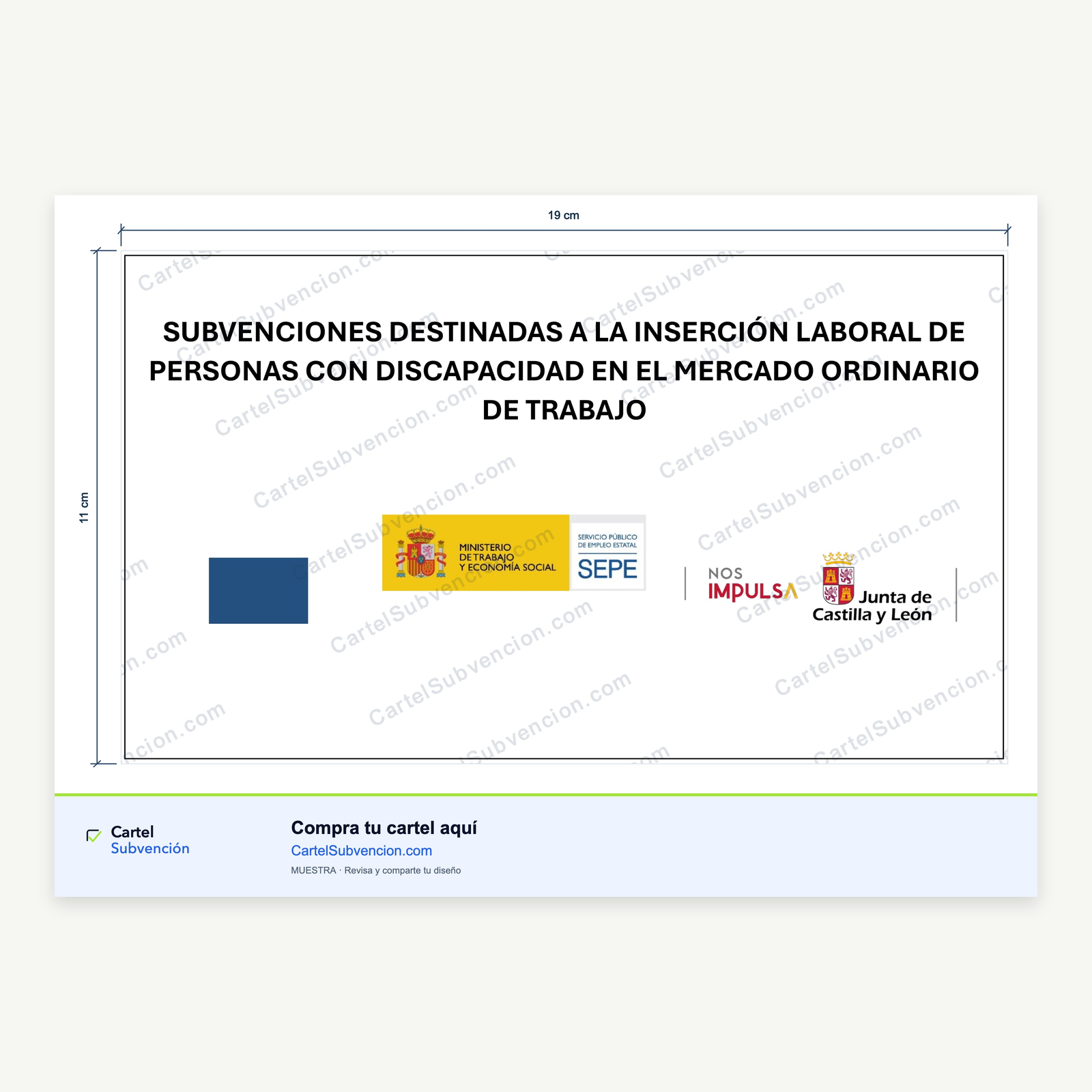 Cartel empleo y discapacidad Castilla y León 2026
