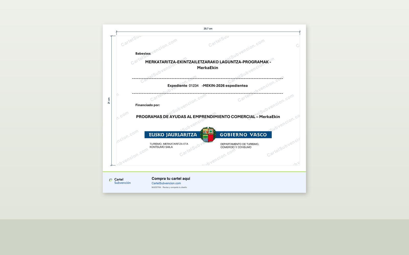 Ejemplo contextual de Cartel MerkaEkin del Gobierno Vasco 2026
