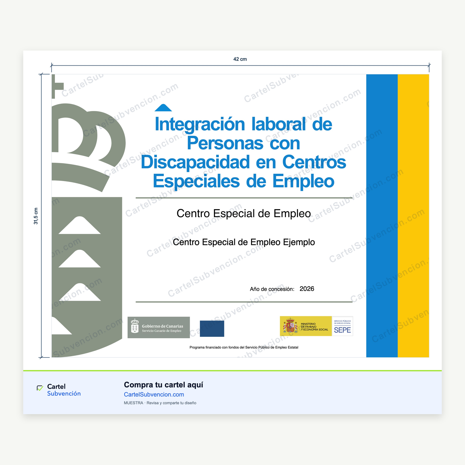 Cartel CEE Canarias · Integración laboral