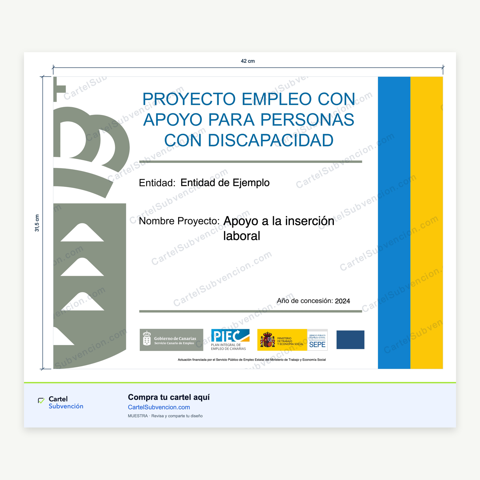 Cartel Empleo con Apoyo Canarias 2024–2027
