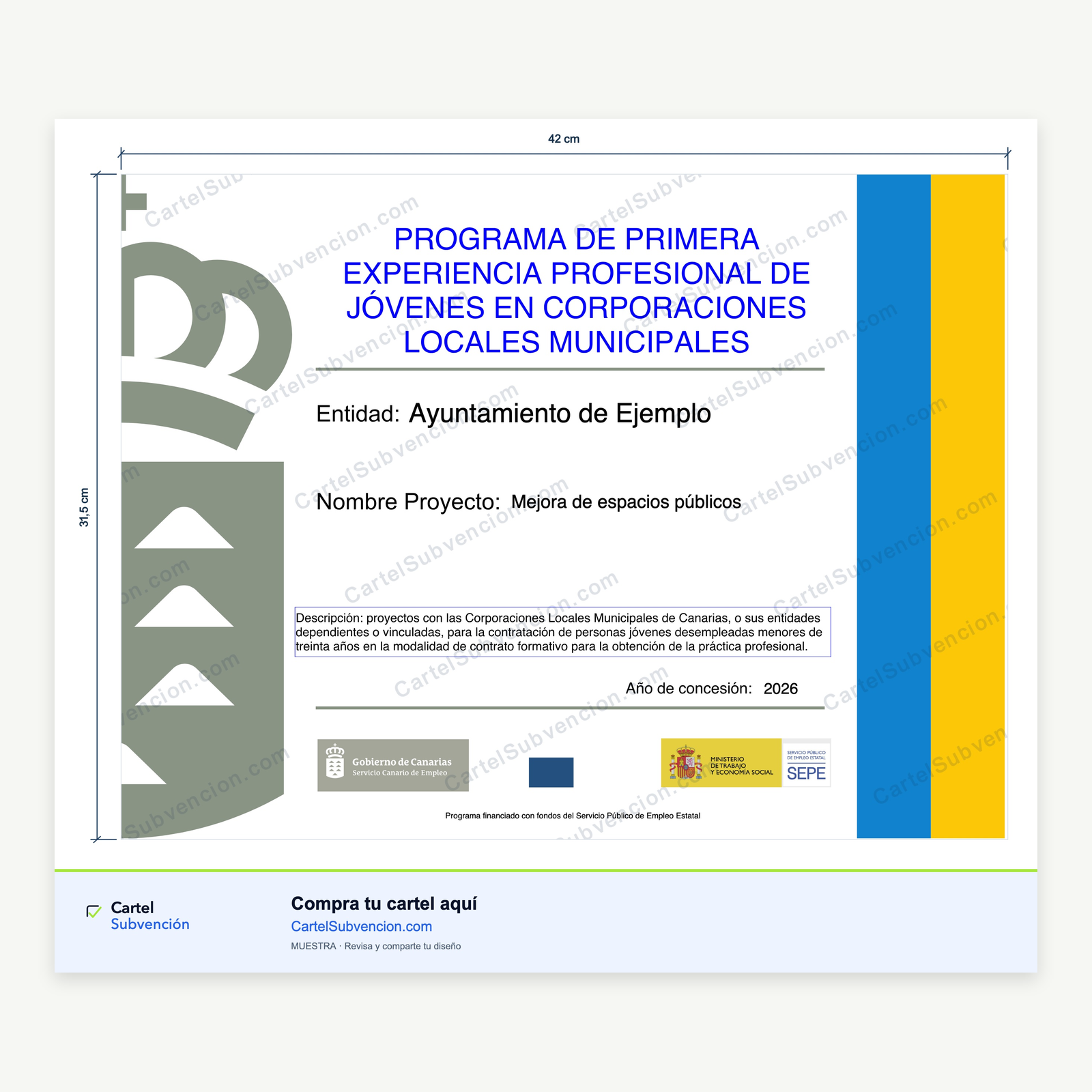 Cartel Primera Experiencia CCLL Canarias 2026