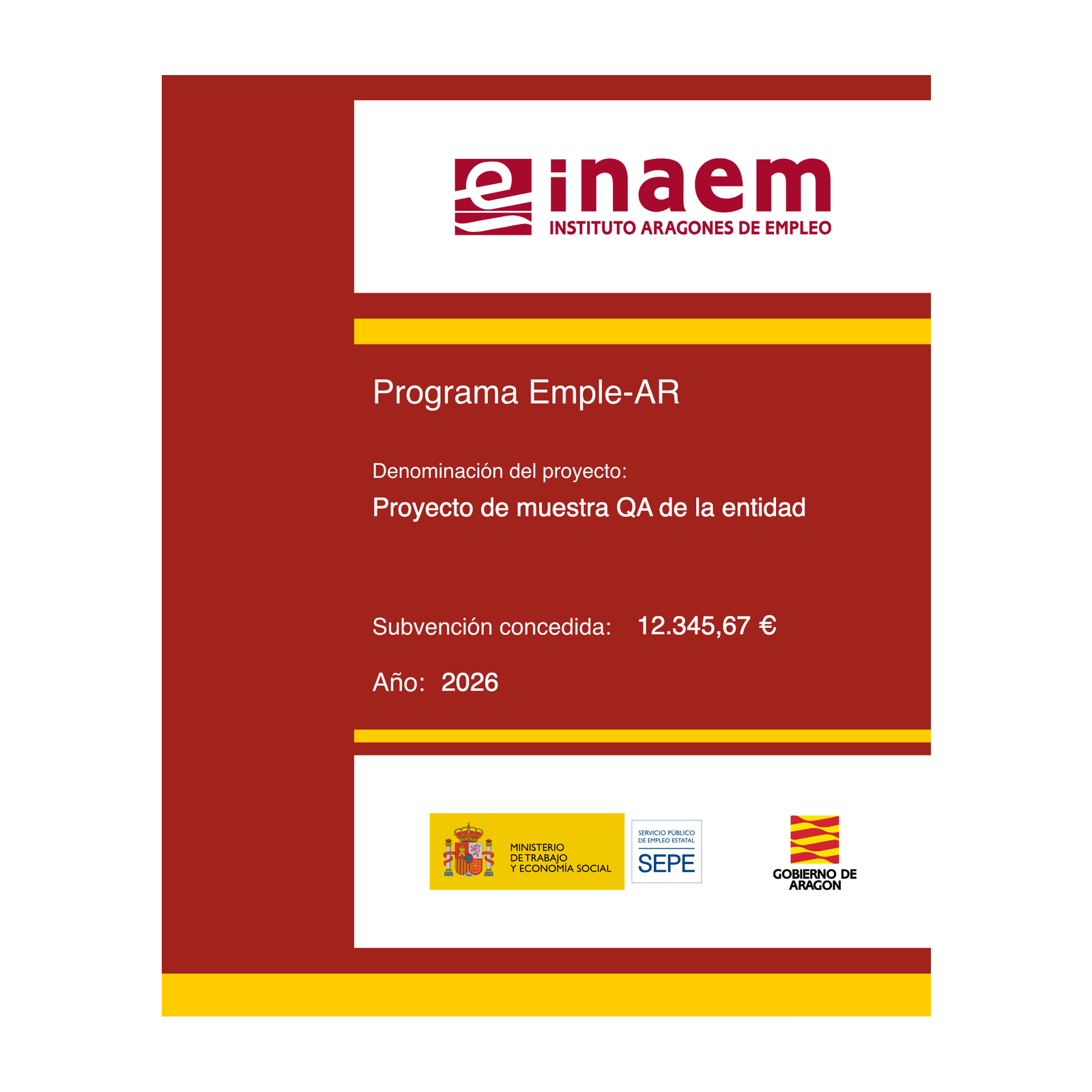 Cartel Programa Emple-AR Aragón 2026