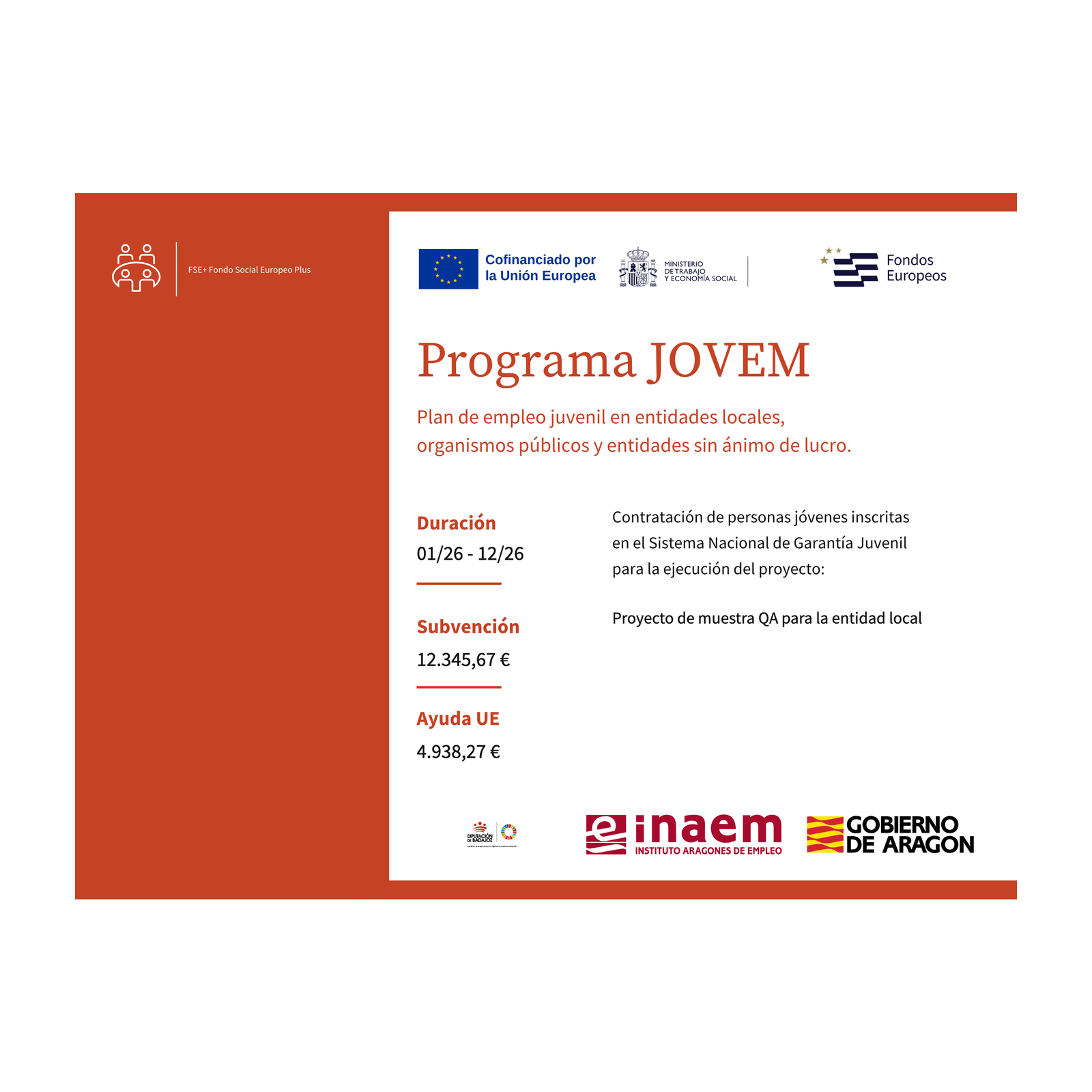 Cartel Programa JOVEM Aragón 2026