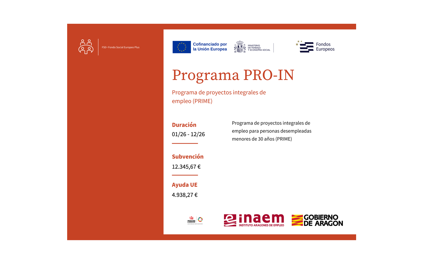 Ejemplo contextual de Cartel PRO-IN PRIME Aragón 2025