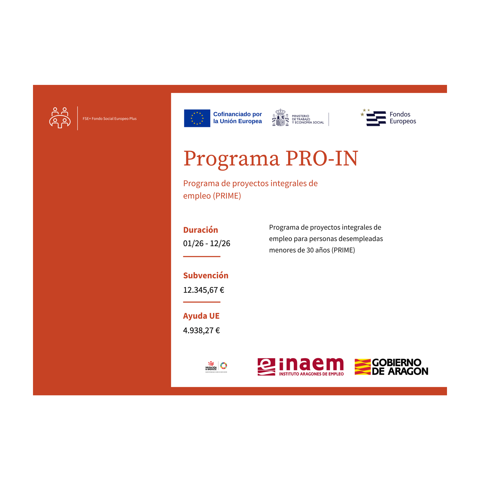 Cartel PRO-IN PRIME Aragón 2025