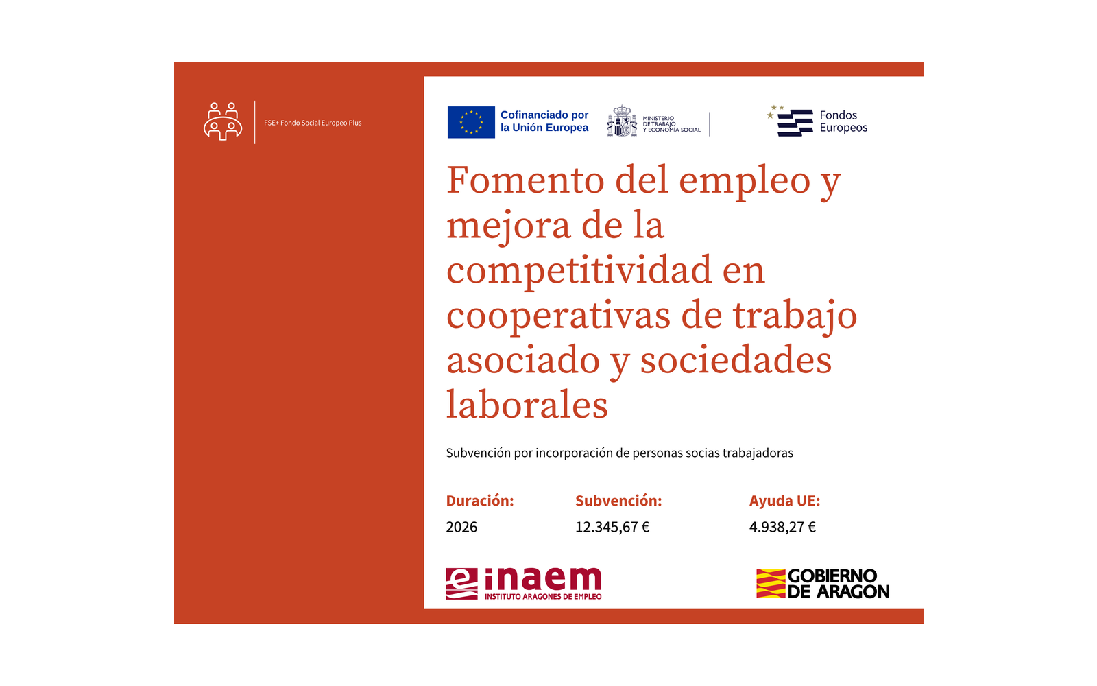 Ejemplo contextual de Cartel Cooperativas y Sociedades Laborales Aragón 2026