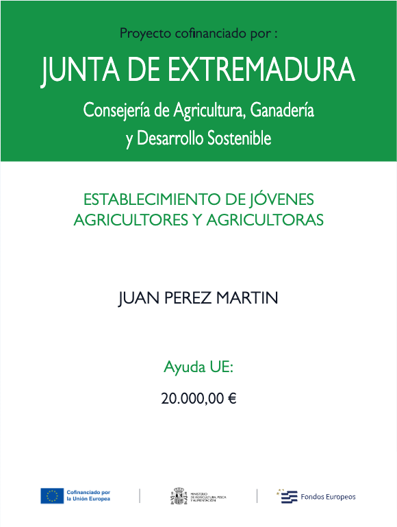 Cartel Joven Agricultor tramo 0,55 x 0,73 m (muestra)