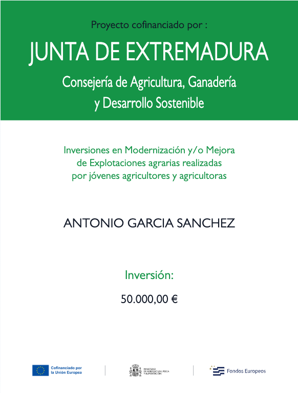 Cartel Mejora y Modernización Agrícola Extremadura (muestra)