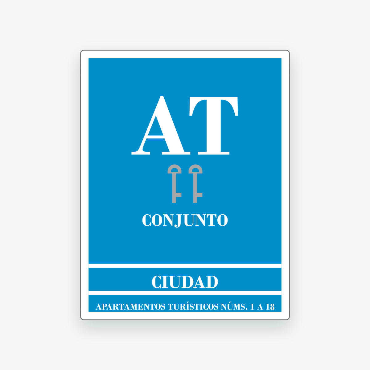 Placa de apartamento turístico · grupo conjunto de Andalucía
