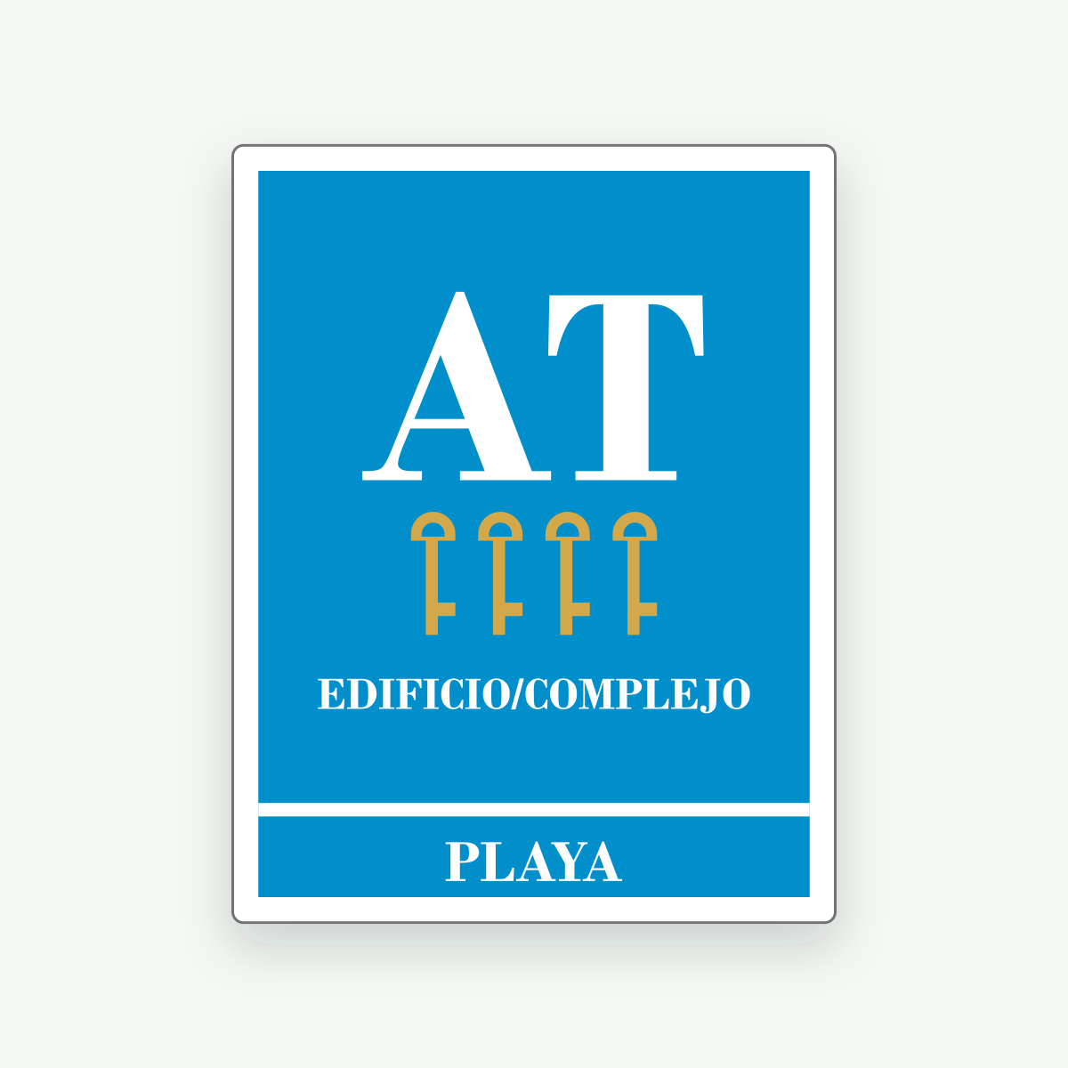 Placa de apartamento turístico · edificio o complejo de Andalucía