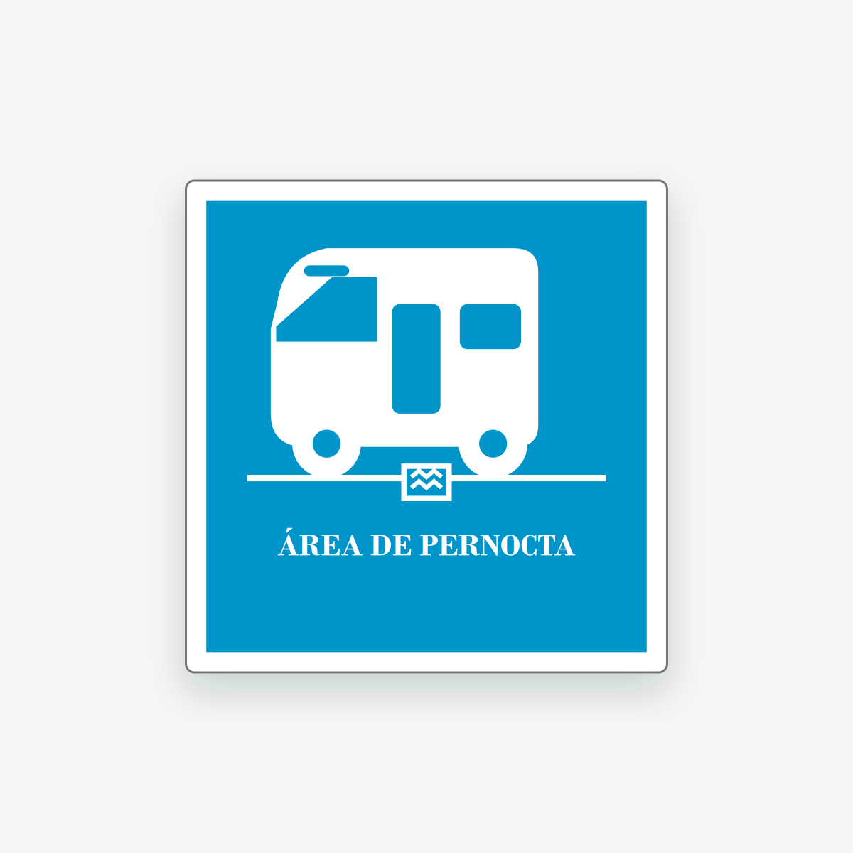 Placa de área de pernocta de autocaravanas de Andalucía