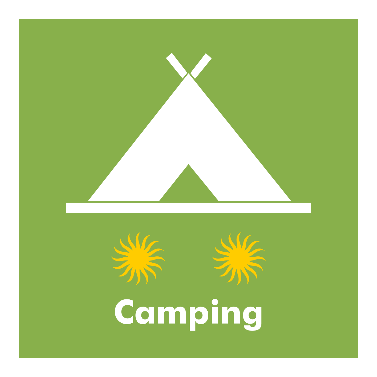 Placa de camping de Aragón