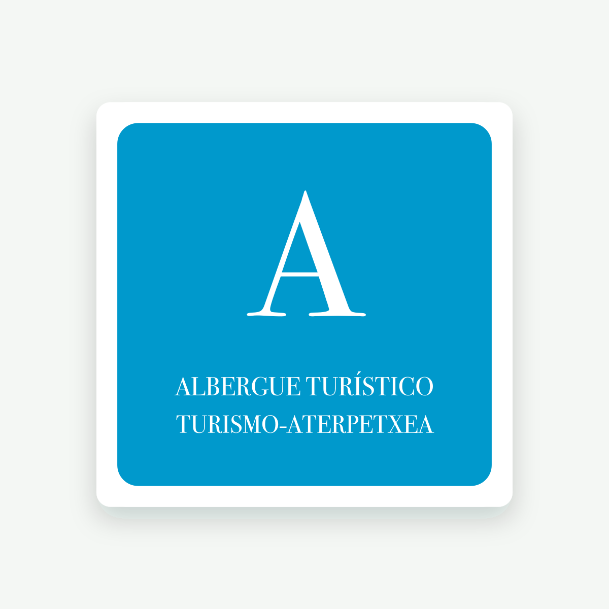Placa de albergue turístico de Euskadi