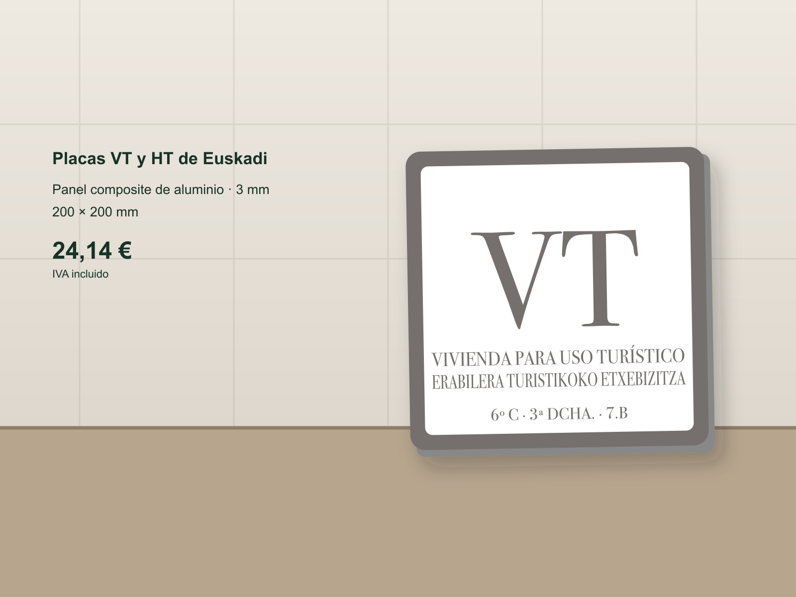 Ejemplo de placas vt y ht de euskadi instalada