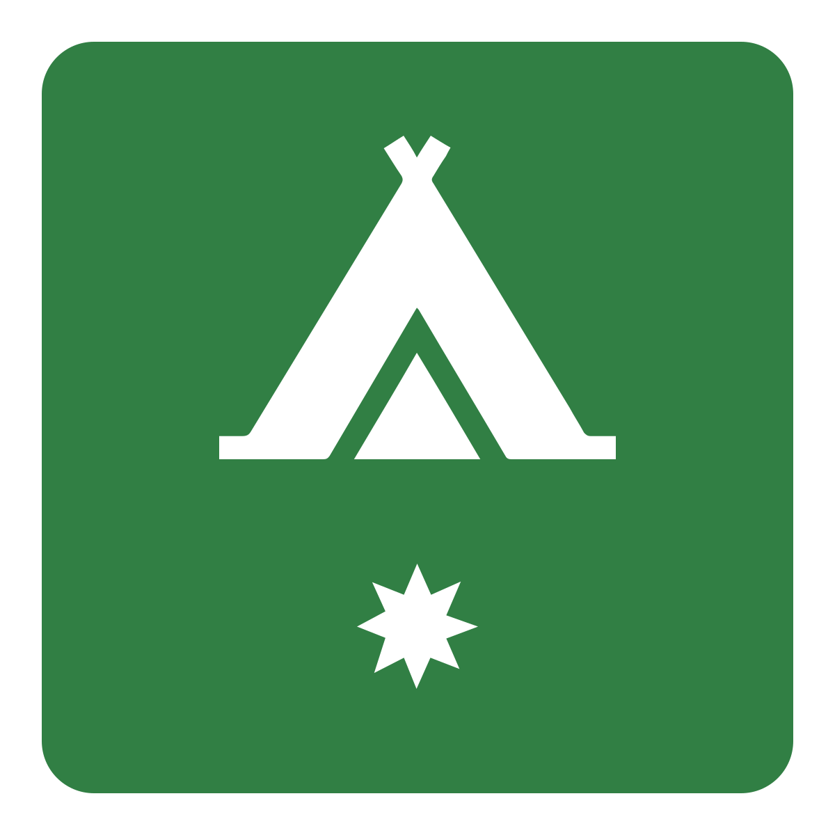 Placa de camping de Extremadura