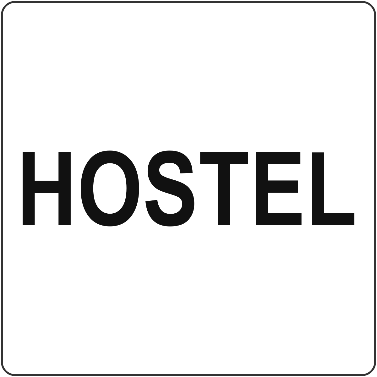 Placa de hostería (hostel) de Madrid