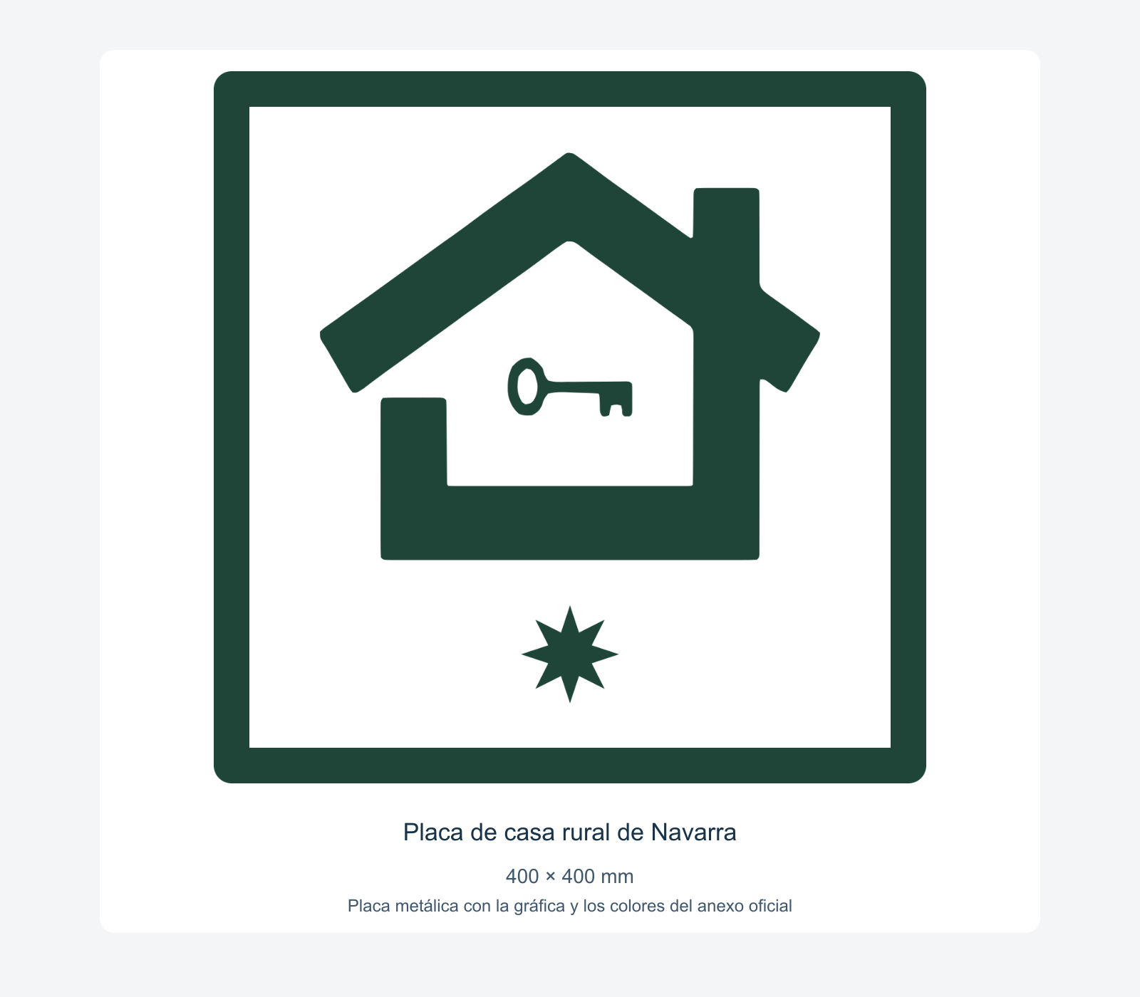 Ejemplo de placa de casa rural de navarra instalada