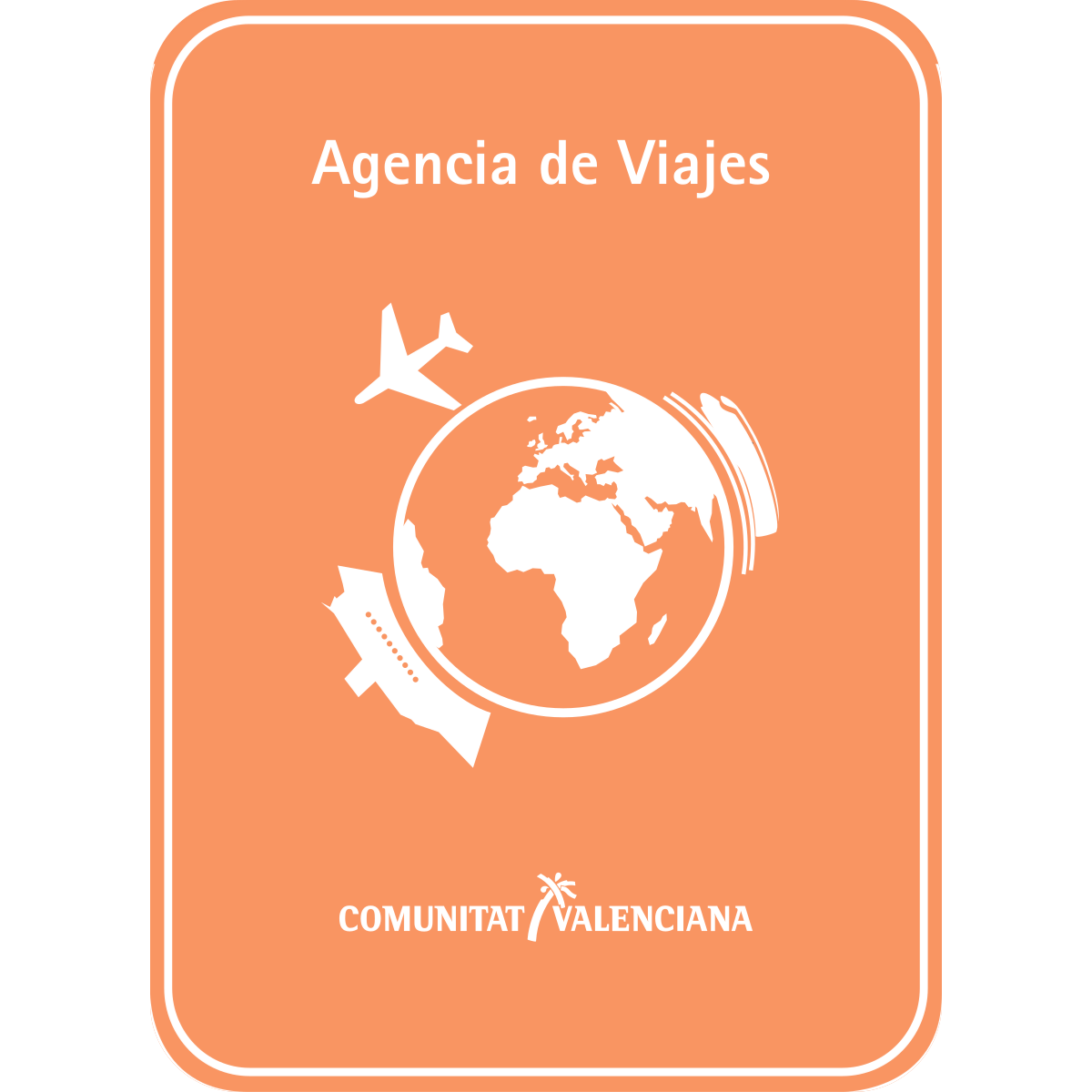 Placa de agencia de viajes de la Comunitat Valenciana