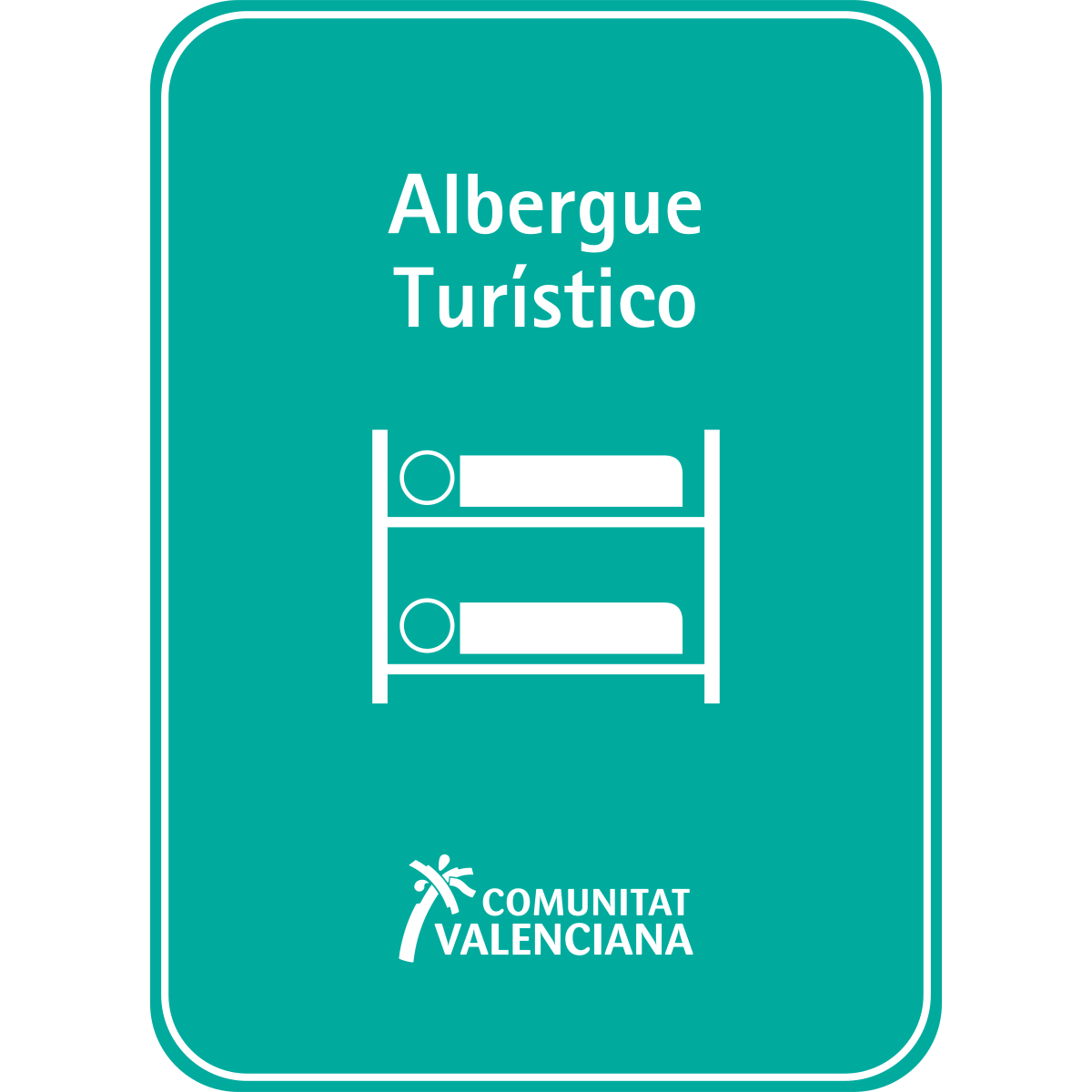 Placa de albergue turístico de la Comunitat Valenciana