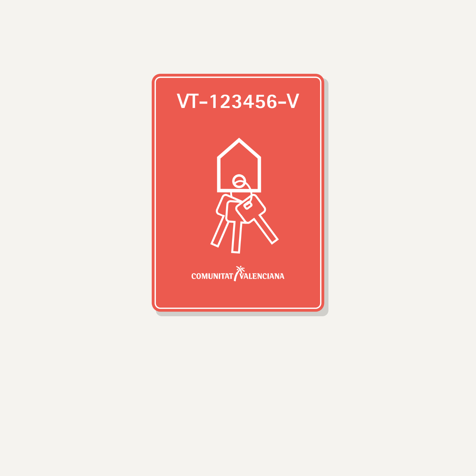 Placa de vivienda turística de la Comunitat Valenciana