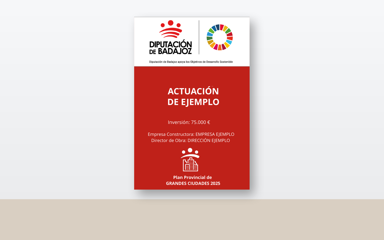 Ejemplo contextual de Grandes Ciudades Diputación de Badajoz 2025